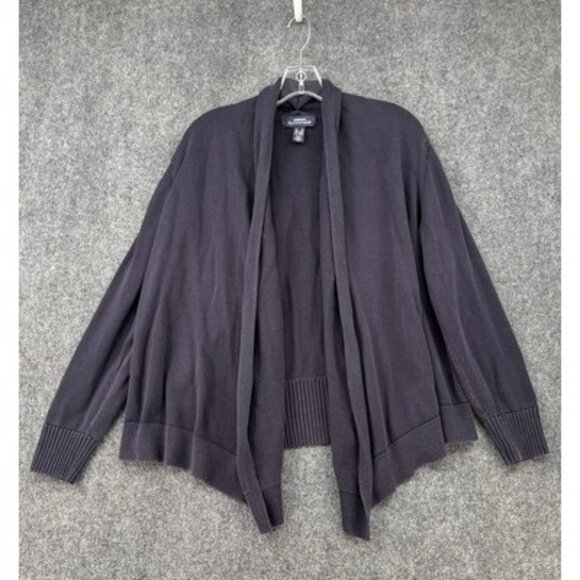 Lands End Outfitters Navy Blue Cardigan Sweater Women’s Plus 2X Open Front - Picture 1 of 11